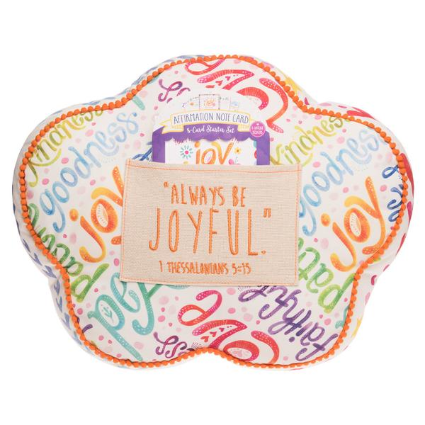 Joy Flower Affirmation Pillow - The Wee Believers Toy Company