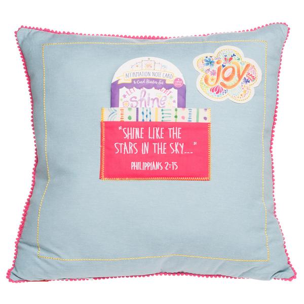 Shine Square Affirmation Pillow - The Wee Believers Toy Company