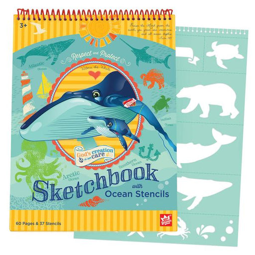 Ocean Sketchbook & Stencil Set - The Wee Believers Toy Company